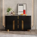 Artus ModernMatte Black 1500mm Sintered Stone Sideboard 3 Drawers Kitchen Buffet Table