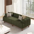 2000mm Boucle 2-Piece Sofa with Wood Legs