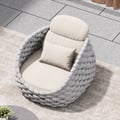 Tatta Outdoor Woven Rope Rotatable Swivel Base Chair