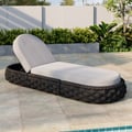 Tatta Woven Rope Outdoor Dark Gray Adjustable Patio Chaise Lounge
