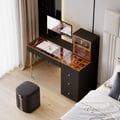 Ensemble de maquillage Chanor, coiffeuse à miroir avec rangement pour bijoux, armoire et tabouret
