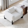 Curva Boucle Accent Chair with Wood Frame
