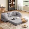 King 3-Seater Velvet Convertible Futon Sofa Bed