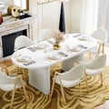Fluve 160 - 200 cm Extendable Oval White Dining Table, Seats 4-6