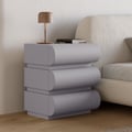 Humply Leather 3-Drawer Smart Nightstand Set of 2
