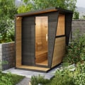 2-Person Electric Outdoor Sauna with Glass Door & LED