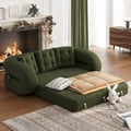 82" King 3-Seater Velvet Convertible Futon Sofa Bed