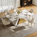 Rectangle Dining Table Sintered Stone Top Stainless Steel for 8 Luxotic Modern 2000mm