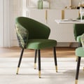 Modern Green Velvet Dining Chair with Upholstered, 1 Piece