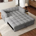 66" Boucle Pull-out Sofa Bed 2-Seater