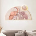 22" x 39" Arched LED 3D Acrylic Elephant Moon Wall Sculpture Art Decor Nursery Bedroom