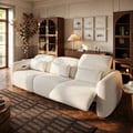 123" 3-Seater Chenille Zero Gravity Power Reclining Sofa with Pillows & USB Port