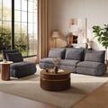 108" 4-Piece Chenille Modular Sectional Sofa with Hidden Storage