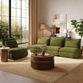 108" 4-Piece Chenille Modular Sectional Sofa with Hidden Storage