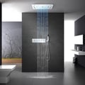 Wall-Mounted 580 mm Shower System in Polished Chrome Rain 4 Functions Thermostatic