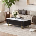 Grovyn 47" Fluted  Lift-Top Coffee Table with 2 Drawers