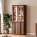 Aura Glass Tall Display Cabinet with LED Light