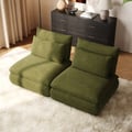 Sofá seccional modular de chenilla Evergreen de 72" y 2 piezas con almacenamiento oculto