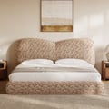 Modern King Size Chenille Upholstered Cloud Bed