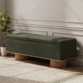 Teddy Fabric Fluffy Faux Fur Flip Top Wood Storage Entryway Bench