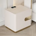 20" Smart 2-Drawer Nightstand with Sintered Stone Top & Charging Station