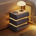 Humply Leather 3-Drawer Smart LED Nightstand