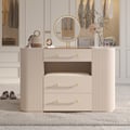 119,4 cm (47 Zoll) Kleiderschrank-Insel mit gehärteter Glasplatte, Spiegel und Schmuckaufbewahrung, Schminktisch