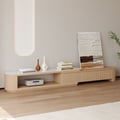 Velar 71"-114" Extendable Fluted TV Stand with Sintered Stone Top & 3 Drawers