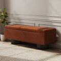 Teddy Fabric Fluffy Faux Fur Flip Top Wood Storage Entryway Bench