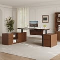 Modern 71" Modular Executive Standing Desk with Storage, Power Access & Memory Control