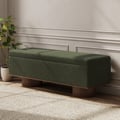 Teddy Fabric Fluffy Faux Fur Flip Top Wood Storage Entryway Bench