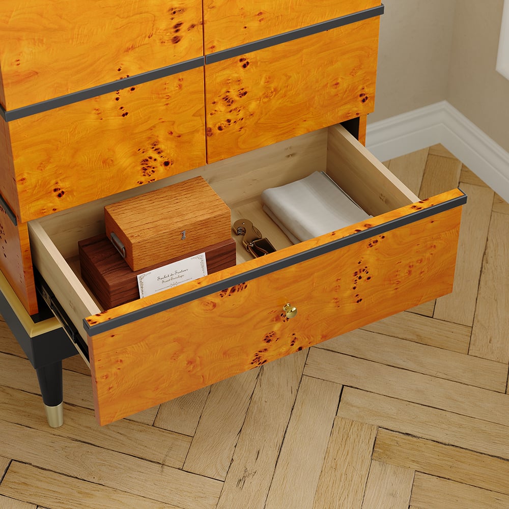 Armoire de bar rustique en bois de burlwood avec verre et porte-bouteilles Armoire de bar domestique image de fenêtre