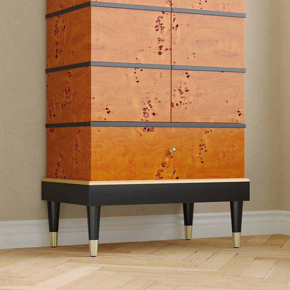 Armoire de bar rustique en bois de burlwood avec verre et porte-bouteilles Armoire de bar domestique image de fenêtre
