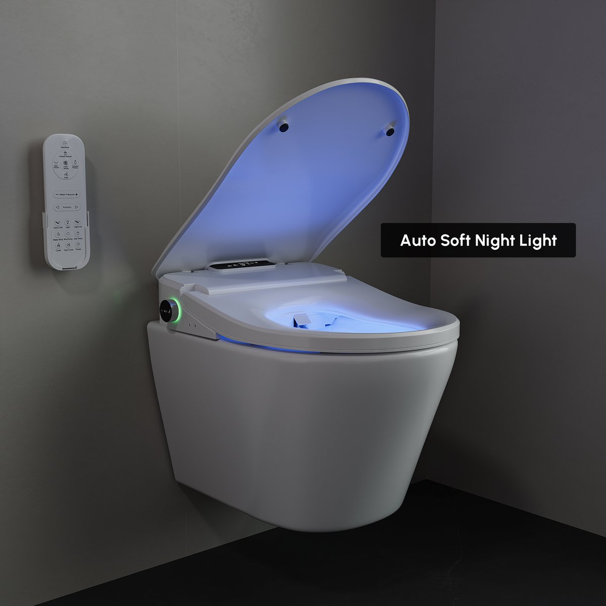Abattant WC japonais en forme de U avec ouverture automatique image de fenêtre