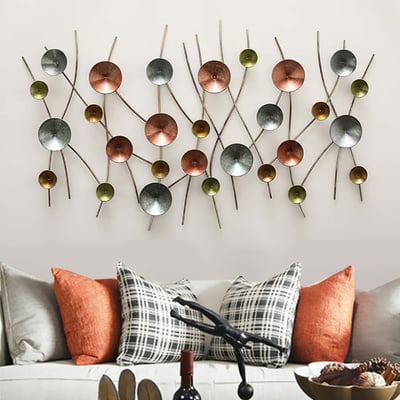 Minimalist Style Distressed Wall Decor Metal Creative Wall Art | Homary
