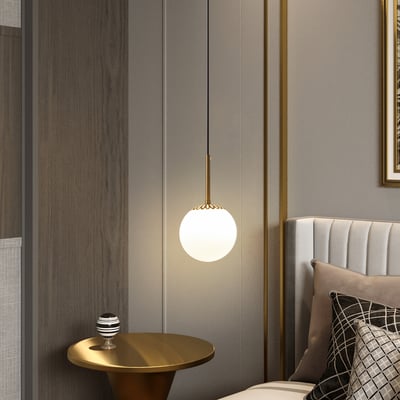 LED Pendant Light Planet Design Bedside Light Modern Gold Globe main image 0