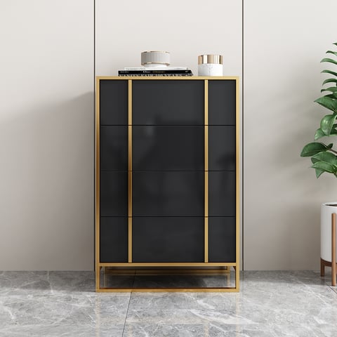 gold metal dresser Maxine White / Gold Dresser