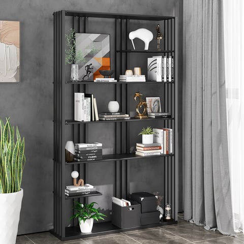 Honey-Can-Do Bücherregal Mit 3 Ebenen – Grau/Weiß, Metall, Kompakt & Stabil – Für Wohnzimmer, Büro, Schlafzimmer