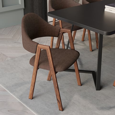 Lot de 2 chaises en simili cuir et métal - Vert olive Velura | Maisons du Monde