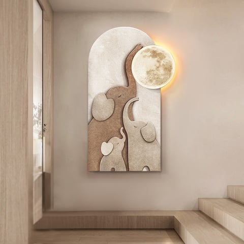 Modern Abstract Silver Metal Wall Art With LED Accent Lighting - Aluminum Sculpture Home Decor