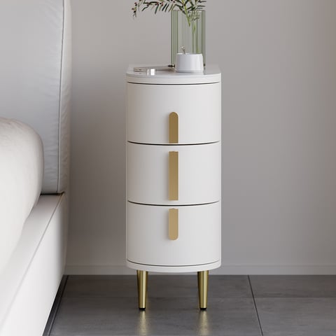 Table De Chevet, Table De Nuit, Table D'appoint Blanc 36x39x59 Cm Acier Fr973734 Maison Chic 85179868