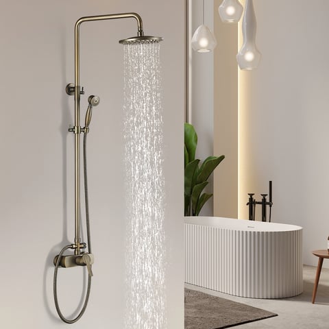 Soffione doccia da parete - Drop - Rexa Design - rotondo / a pioggia