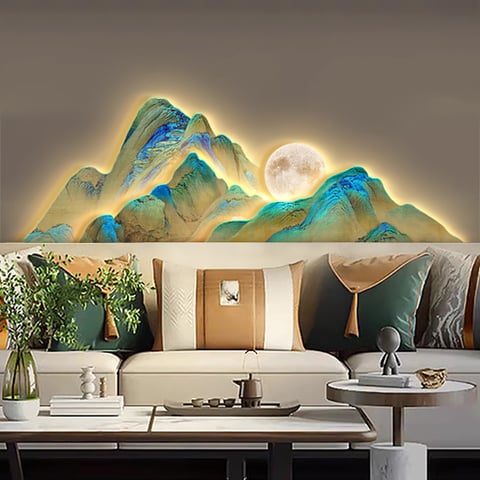 Set di decorazioni da parete con foglie in macramè: arte in fibra di iuta, decorazione boho-giapponese - Italia