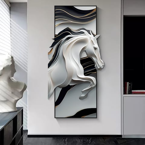 DreamKraft Decorazione Da Parete Elefante Con Cristalli – Fatto A Mano In Cartapesta E Tessuto – Lunghezza 102 Cm – Arte Indiana Per Salotto