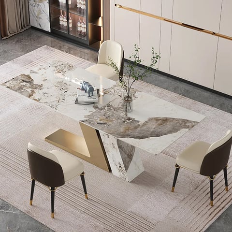 Mondeer Ensemble Table à Manger Avec 4 Chaises,table Salle à Manger Et Chaises Pour Cuisine,salon,120L X 80P X 75H Cm,Gris Et Blanc - Maison