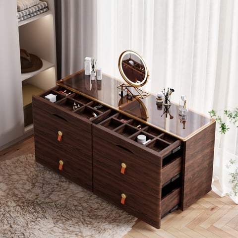 Tempered Glass Dressers & ChestsHomary Tempered Glass Dressers & ChestsHomary