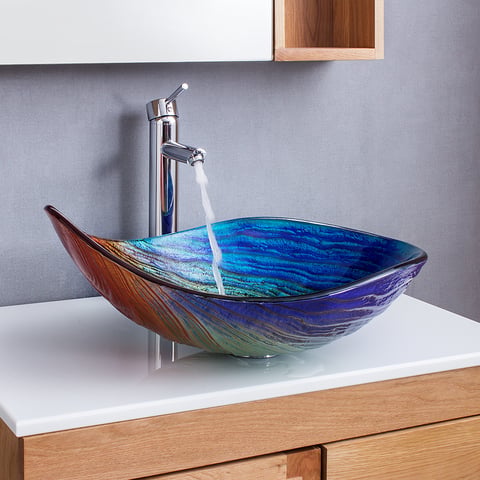 Lavabo En Céramique Forme Diamant ECD-Germany – Dimensions 42x13,5 Cm – Blanc Brillant – Neuf Avec Garantie