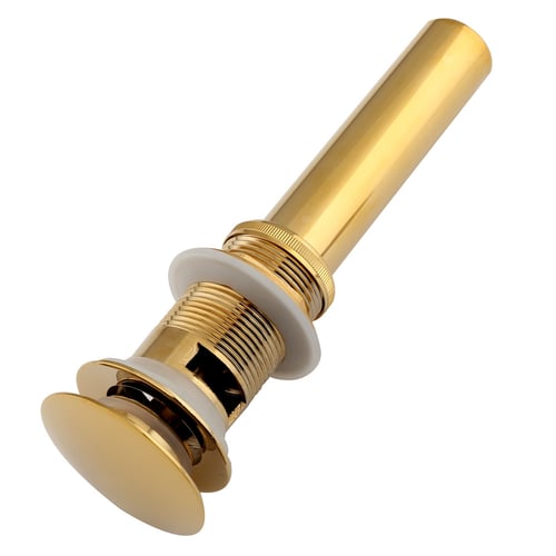 Modern Ti-PVD Gold Bathroom Sinks Pop Up Drain with Overflow Solid ...