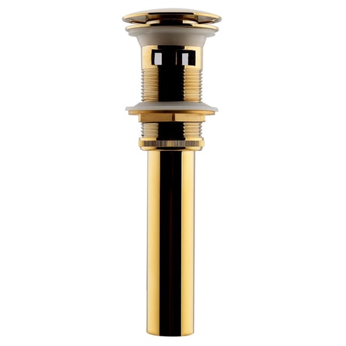 Modern Ti-PVD Gold Bathroom Sinks Pop Up Drain with Overflow Solid ...