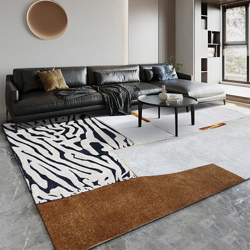 3000mm x 4000mm Rectangular Contemporary Multipurpose Brown & Black ...